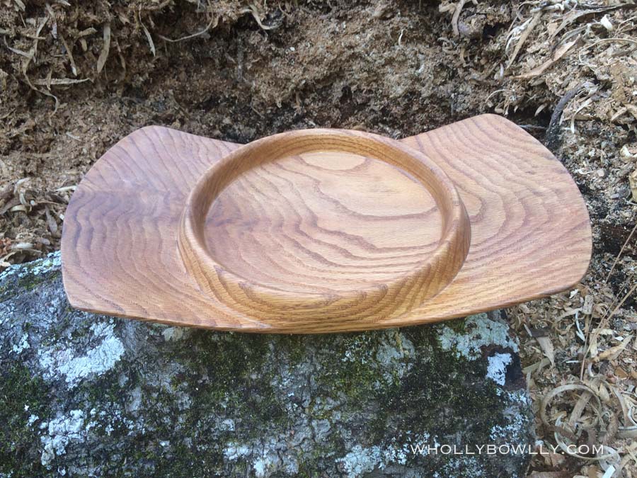 Red Oak Rectangular Platter Bowl - January 2015